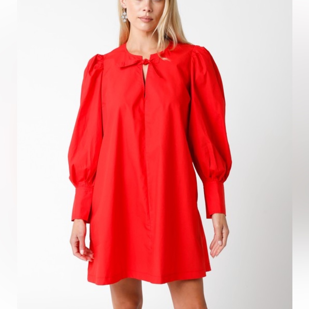 Olivaceous red casual dress available S,M,L